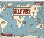 Alle Welt 2026 - Landkarten-Kalender von DUMONT- Kinder-Kalender -Querformat 60 x 50 cm, EAN/ISBN-13: 4069095008588
