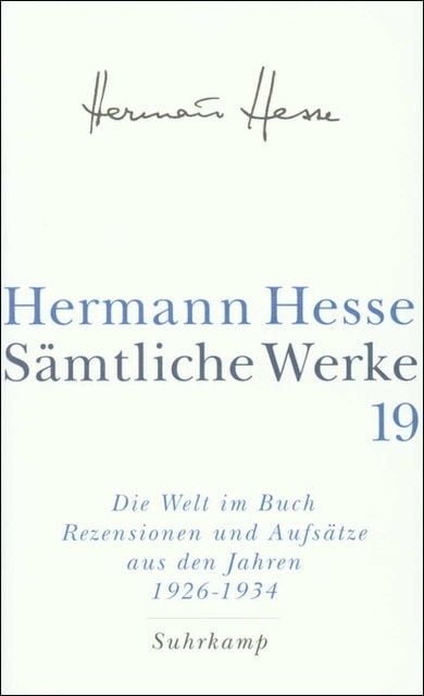 Hesse, Hermann: Sämtliche Werke 19