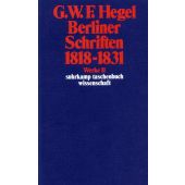 Berliner Schriften 1818-1831, Hegel, Georg Wilhelm Friedrich, Suhrkamp, EAN/ISBN-13: 9783518282113