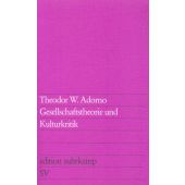 Gesellschaftstheorie und Kulturkritik, Adorno, Theodor W, Suhrkamp, EAN/ISBN-13: 9783518107720