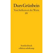 Vom Stellenwert der Worte, Grünbein, Durs, Suhrkamp, EAN/ISBN-13: 9783518061404
